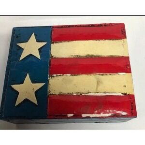 American Flag Box w/ Rubber Stamps